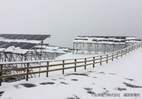 12月2日時点　雄国発電所の雪景色